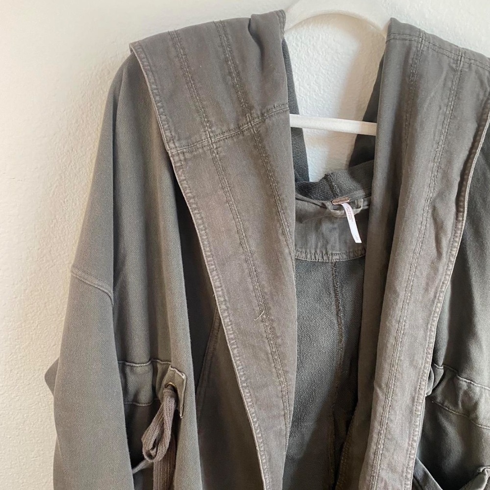 Free People Long Hooded Jacket